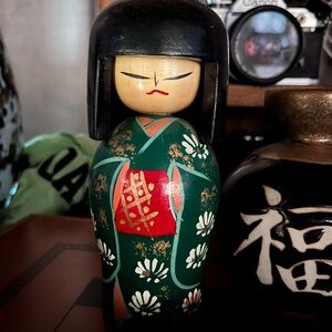 Kokeshi Doll Japanese 1970’s Wooden Decor